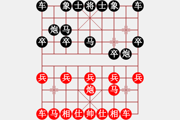 象棋棋譜圖片：19581206沈志奕和何順安 - 步數(shù)：10 