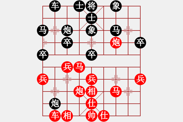 象棋棋譜圖片：煮酒論棋雄(9段)-勝-gzfgzfgzf(月將) - 步數(shù)：30 