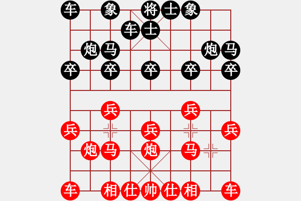 象棋棋譜圖片：和誰下棋(8弦)-勝-我剛學棋(7星) - 步數(shù)：10 