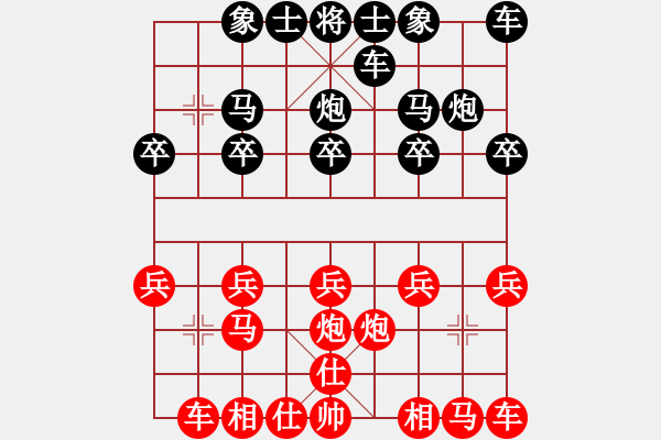 象棋棋譜圖片：少帥王坤先勝張志 - 步數(shù)：10 