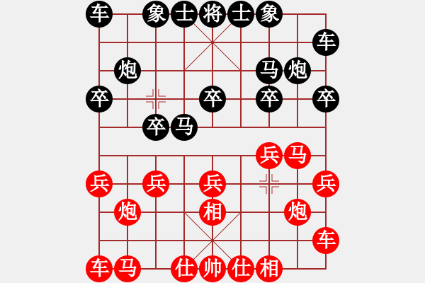 象棋棋譜圖片：奇門(mén)☆戰(zhàn)神07號(hào) 和 〖大鴻棋弈〗巽 - 步數(shù)：10 