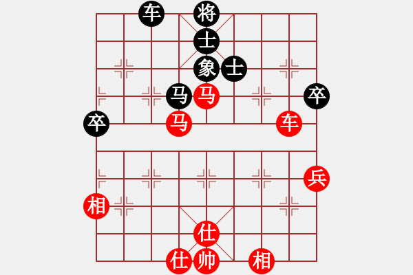 象棋棋譜圖片：中炮三兵肋馬奔槽對(duì)屏風(fēng)馬補(bǔ)右士分析 - 步數(shù)：81 