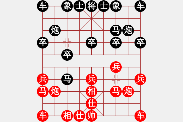 象棋棋谱图片：新疆队 张欣 胜 甘肃队 焦明理 - 步数：10 