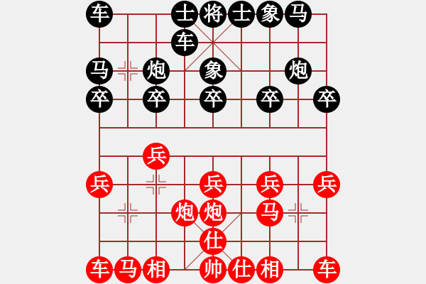 象棋棋譜圖片：菜菜杯對局選 環(huán)環(huán)對閆永海（黑方超時） - 步數(shù)：10 