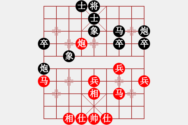 象棋棋譜圖片：溫州市象棋協(xié)會(huì) 張彬騰 勝 吉林省勵(lì)志橙體育文化傳播有限公司 周文鐵 - 步數(shù)：40 