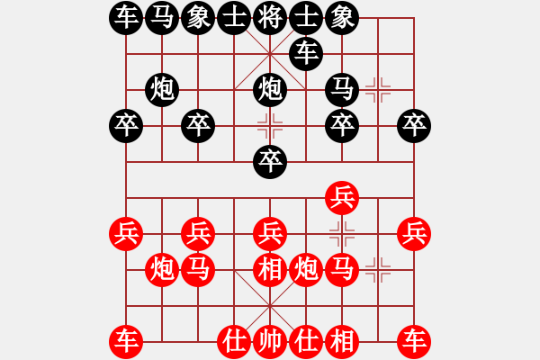 象棋棋谱图片：mandy[-].[红] -VS- 横才俊儒[黑] - 步数：10 