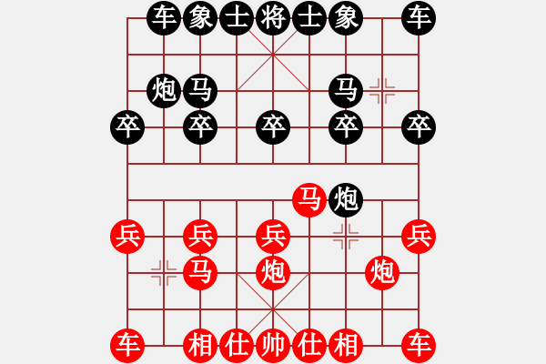 象棋棋譜圖片：進(jìn)兵對(duì)卒底炮（黑進(jìn)馬）nzbdwma 北國(guó)風(fēng)光 - 步數(shù)：10 