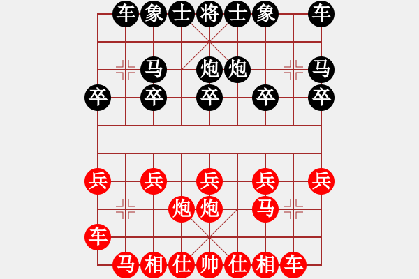 象棋棋譜圖片：列手炮--咸陽棋俠大師網(wǎng)一局棋 - 步數(shù)：10 