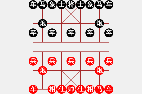 象棋棋譜圖片：< FONT><FONT face 宋體 >讓馬< FONT><FONT face Calib - 步數(shù)：0 