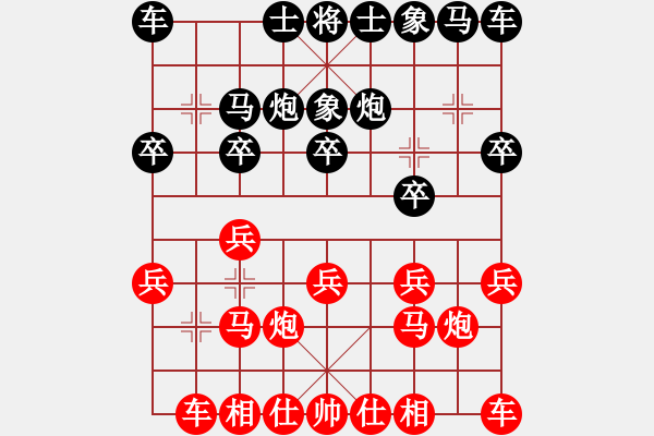 象棋棋譜圖片：團體-天津 朱越 和 團體-杭州 華東 - 步數(shù)：10 