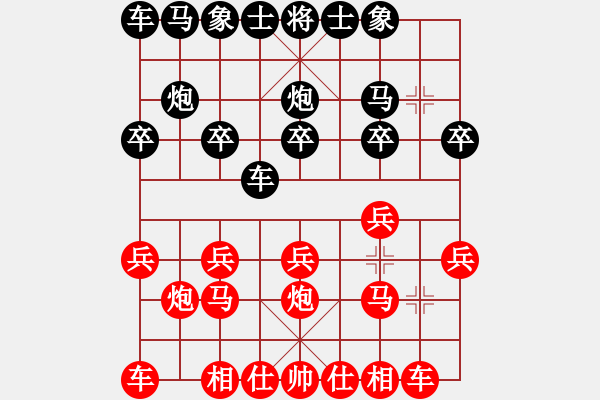 象棋棋谱图片：liuliuys(5r)-和-玉宇(8级) - 步数：10 