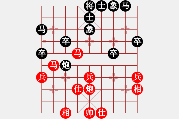 象棋棋譜圖片：第10輪 第02臺 河南 王興業(yè) 先勝 遼寧 張澤海 - 步數(shù)：40 