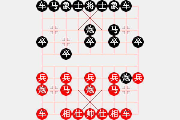 象棋棋譜圖片：煙柳人家(9段)-負(fù)-湖南辣妹(7段) - 步數(shù)：10 