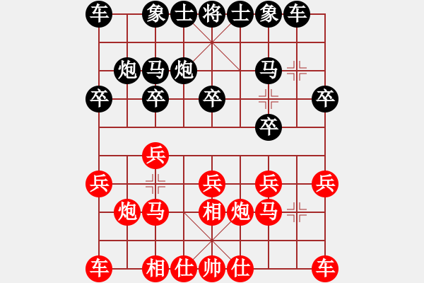 象棋棋谱图片：武俊强 先和 金波 - 步数：10 