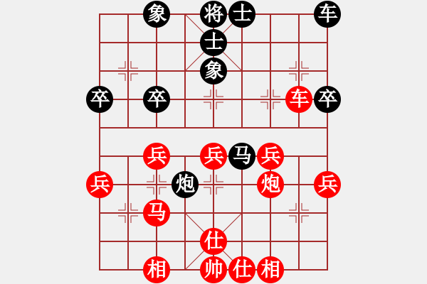 象棋棋譜圖片：葉水簾枝[65638590] -VS- 蒙陰姜波[28553863] - 步數(shù)：40 