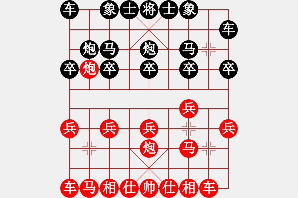 象棋棋譜圖片：河南 謝新琦 和 火車頭體協(xié) 楊柏林 - 步數(shù)：10 