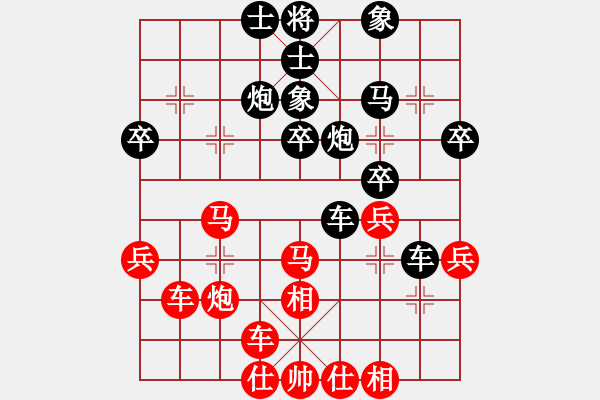 象棋棋譜圖片：五七炮進(jìn)三兵對屏風(fēng)馬進(jìn)3卒 （黑馬3進(jìn)4）   貓主席(天罡)-負(fù)-創(chuàng)造神梵天(風(fēng)魔) - 步數(shù)：40 