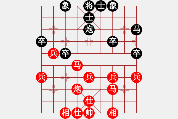 象棋棋譜圖片：粘粘膠(初級(jí))-勝-劍南俠(4級(jí)) - 步數(shù)：40 