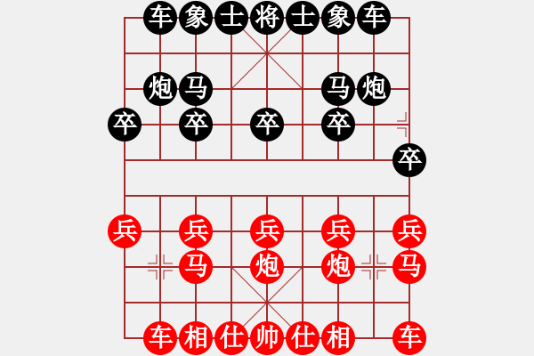 象棋棋譜圖片：五七炮緩車不挺兵對屏風(fēng)馬 - 步數(shù)：10 