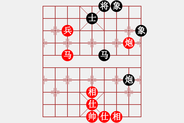 象棋棋譜圖片：聯眾中神通(6段)-勝-雙口老六(2段)五七炮對屏風馬進７卒（黑象3進5） - 步數：80 