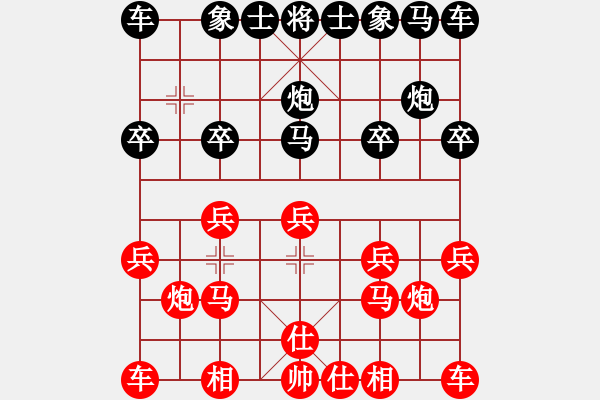 象棋棋譜圖片：日月明[紅] -VS- 軍旗王子[黑] - 步數(shù)：10 