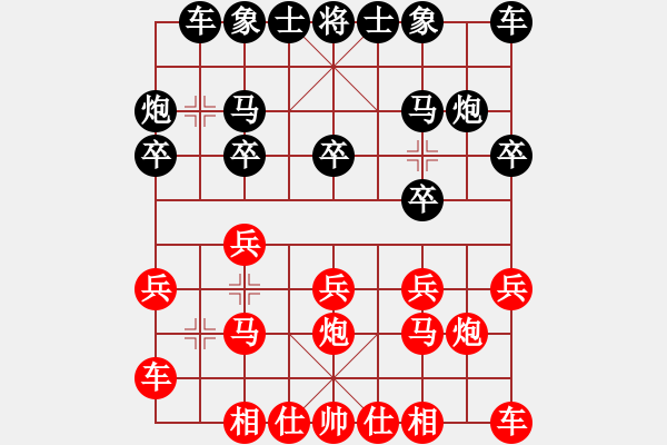 象棋棋譜圖片：萍蹤留影(5段)-和-軟賤(4段)中炮右橫車(chē)對(duì)左三步虎 - 步數(shù)：10 