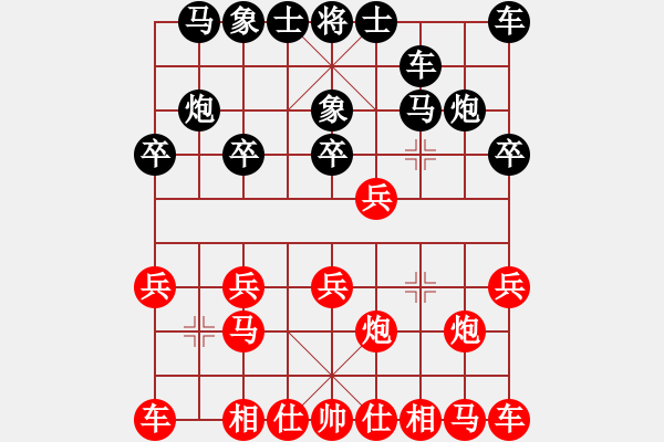 象棋棋譜圖片：過宮炮對(duì)橫車（過宮炮最好的破法就是鐵滑車） - 步數(shù)：10 