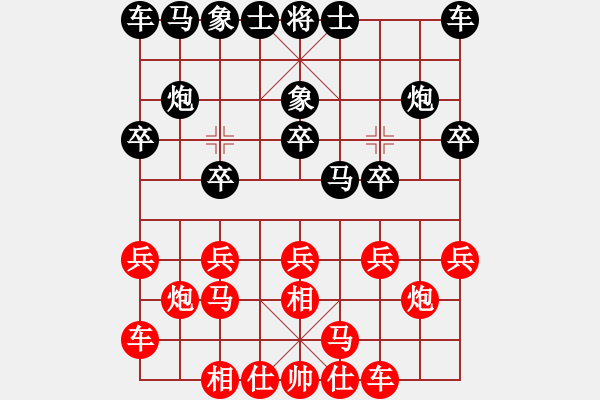 象棋棋譜圖片：zhww(5級(jí))-負(fù)-各類象棋網(wǎng)(初級(jí))飛相進(jìn)左馬對(duì)進(jìn)７卒 - 步數(shù)：10 