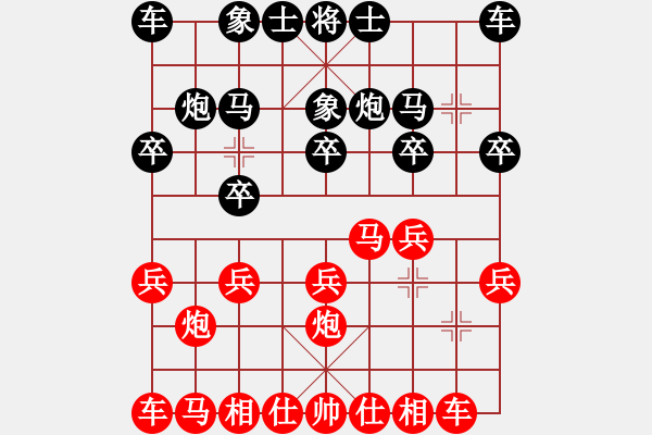 象棋棋谱图片：金波 先和 程吉俊 - 步数：10 