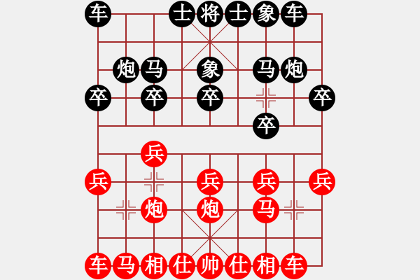 象棋棋譜圖片：象棋兵法之二屏風(fēng)馬篇：中炮對(duì)屏風(fēng)馬(10) - 步數(shù)：10 