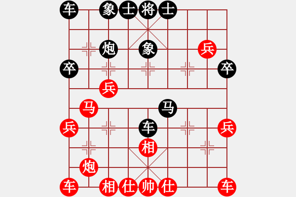 象棋棋譜圖片：╰★落ゞ寞 禁言中[紅] -VS-【中】酷行者[黑] - 步數(shù)：30 