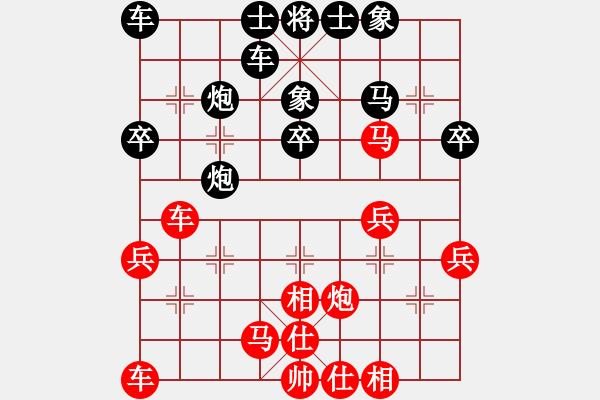 象棋棋譜圖片：桃園象棋發(fā)展協(xié)會(huì)月賽 江世禾 六段 先勝 謝志石 六段 - 步數(shù)：30 