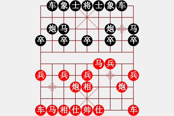 象棋棋譜圖片：仙人指路（黑勝） - 步數(shù)：10 