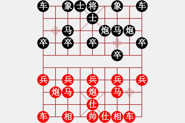 象棋棋譜圖片：葬心紅勝鄂西快刀【中炮對進左馬】 - 步數(shù)：10 