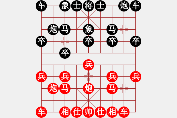 象棋棋譜圖片：bbboy002[紅] -VS- 天涯22989[黑] - 步數(shù)：10 