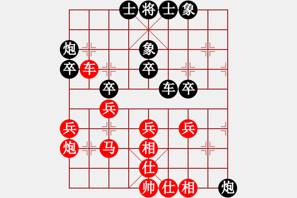 象棋棋譜圖片：huangge(6段)-和-乙子(1段) - 步數(shù)：40 