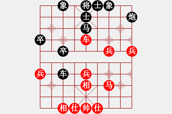 象棋棋譜圖片：日月心士明天會(huì)更好[紅先負(fù)] -VS- 贏一盤實(shí)在難[黑] 仙人指路飛相對(duì)卒底炮 - 步數(shù)：40 