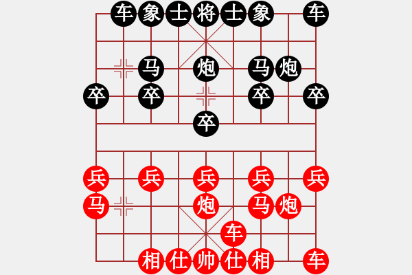 象棋棋譜圖片：推中炮盤頭馬對(duì)單提馬橫車之馬四進(jìn)二兵三進(jìn)一 - 步數(shù)：10 