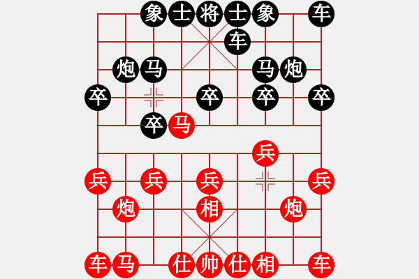 象棋棋譜圖片：二校 周德裕先勝董文源 同上日地 次局 - 步數(shù)：10 