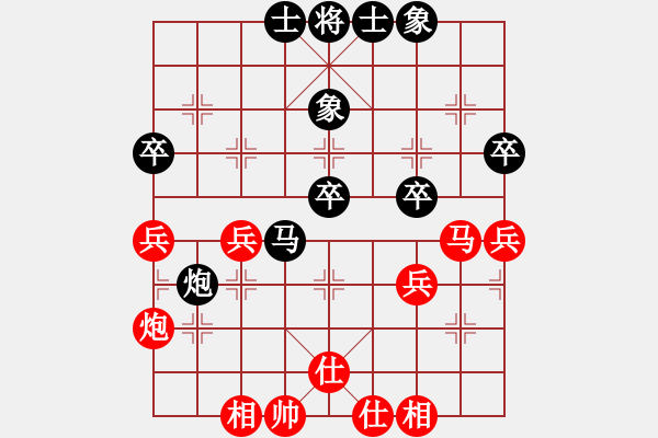 象棋棋譜圖片：行者必達(dá)[紅] -VS- 不語兩相知[黑] - 步數(shù)：40 