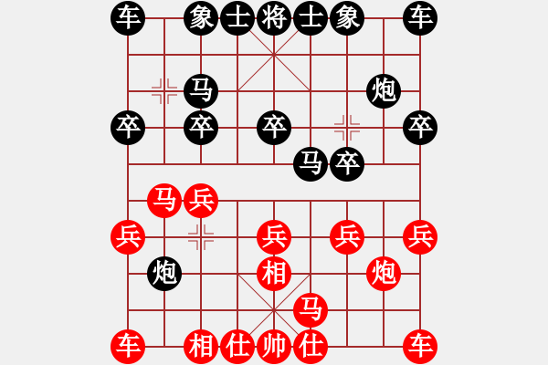 象棋棋譜圖片：熱血盟_孤單[紅] -VS- 熱血盟★和仔[黑] - 步數(shù)：10 