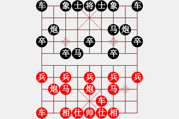 象棋棋谱图片：zjianliang(4段)-负-laopidashu(2段) - 步数：10 