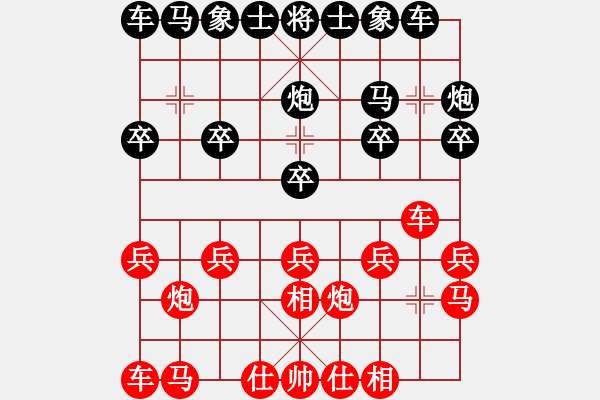 象棋棋譜圖片：醉棋渡河[紅] -VS- 佬狼[黑] - 步數(shù)：10 