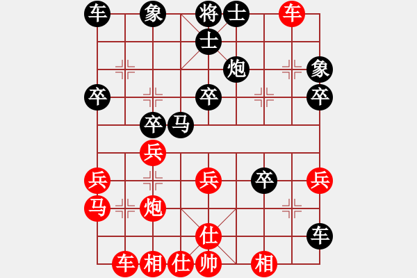 象棋棋譜圖片：?jiǎn)翁狁R對(duì)中炮（紅急巡河炮探索） - 步數(shù)：30 