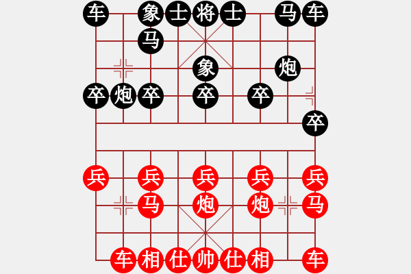 象棋棋譜圖片：745局 A02- 邊馬局-小蟲引擎23層(2725) 先勝 許褚(1300) - 步數(shù)：10 