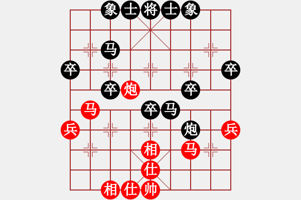 象棋棋譜圖片：《學(xué)習(xí)大師后手》兌左車57列炮進(jìn)7卒右車巡河破雙正馬左炮巡河進(jìn)中兵 - 步數(shù)：40 