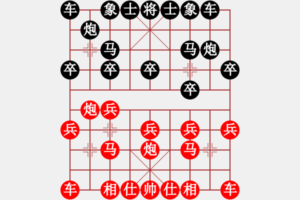 象棋棋譜圖片：一線之間[2633993492] -VS- 游擊隊員[453918863] - 步數(shù)：10 