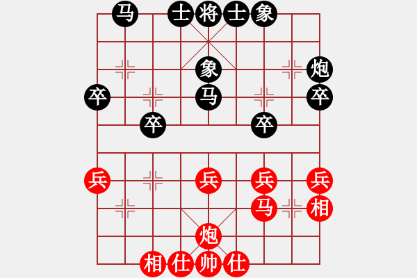 象棋棋譜圖片：jzlr(9星)-和-輕松十分鐘(9星) - 步數(shù)：30 