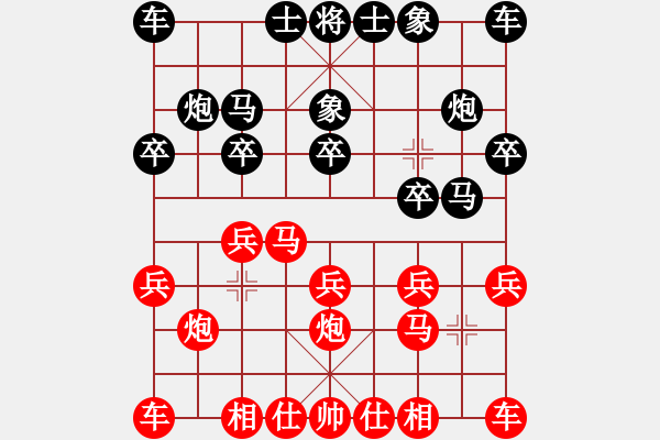 象棋棋谱图片：张俊杰 先负 陶汉明 - 步数：10 