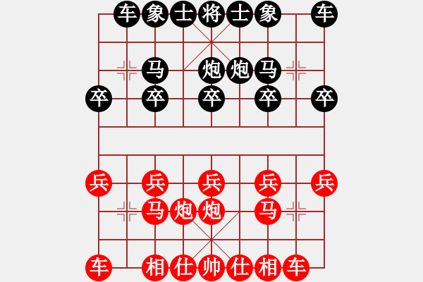 象棋棋谱图片：蒋庆明 先和 曹岩磊 - 步数：10 